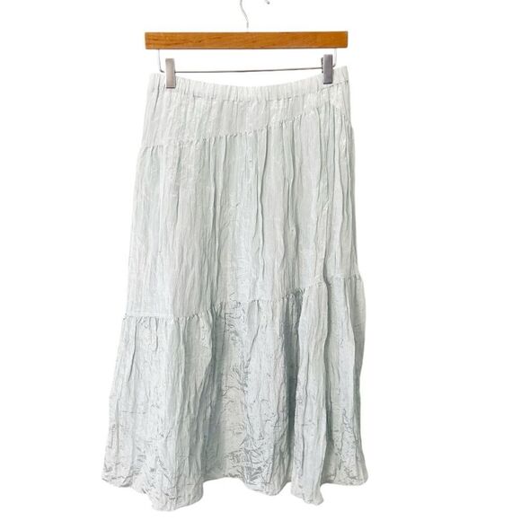 NWT Vince Tiered Asymmetric Crinkle Satin Skirt size Small - Picture 3 of 12